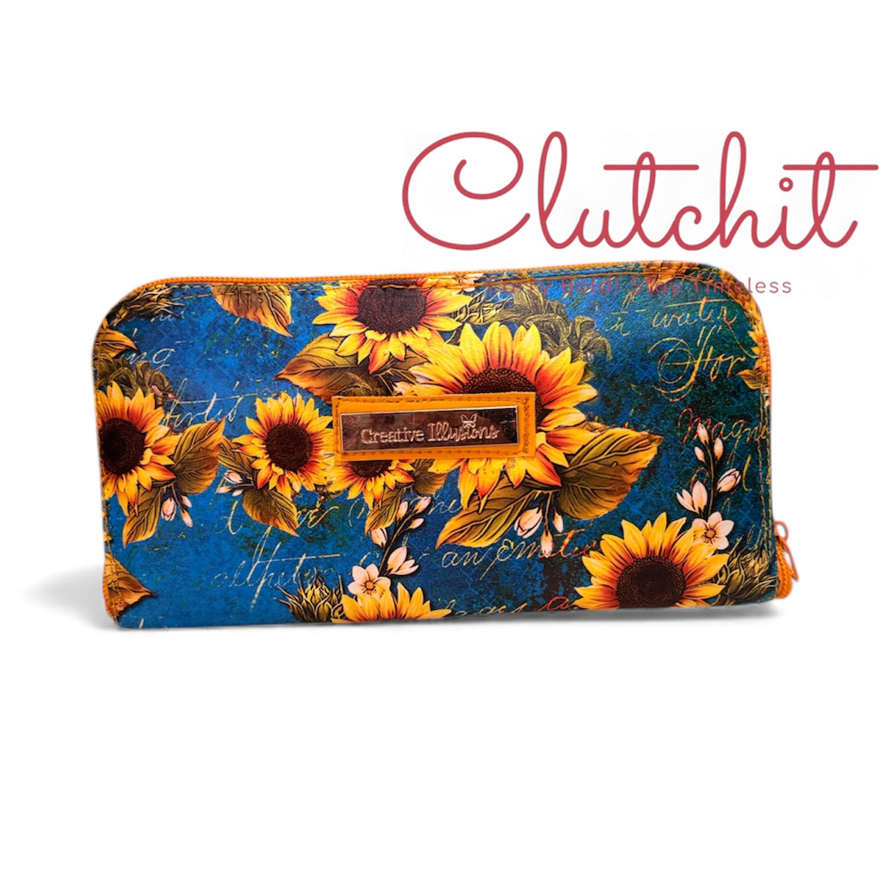 Sunflower zip around wallet