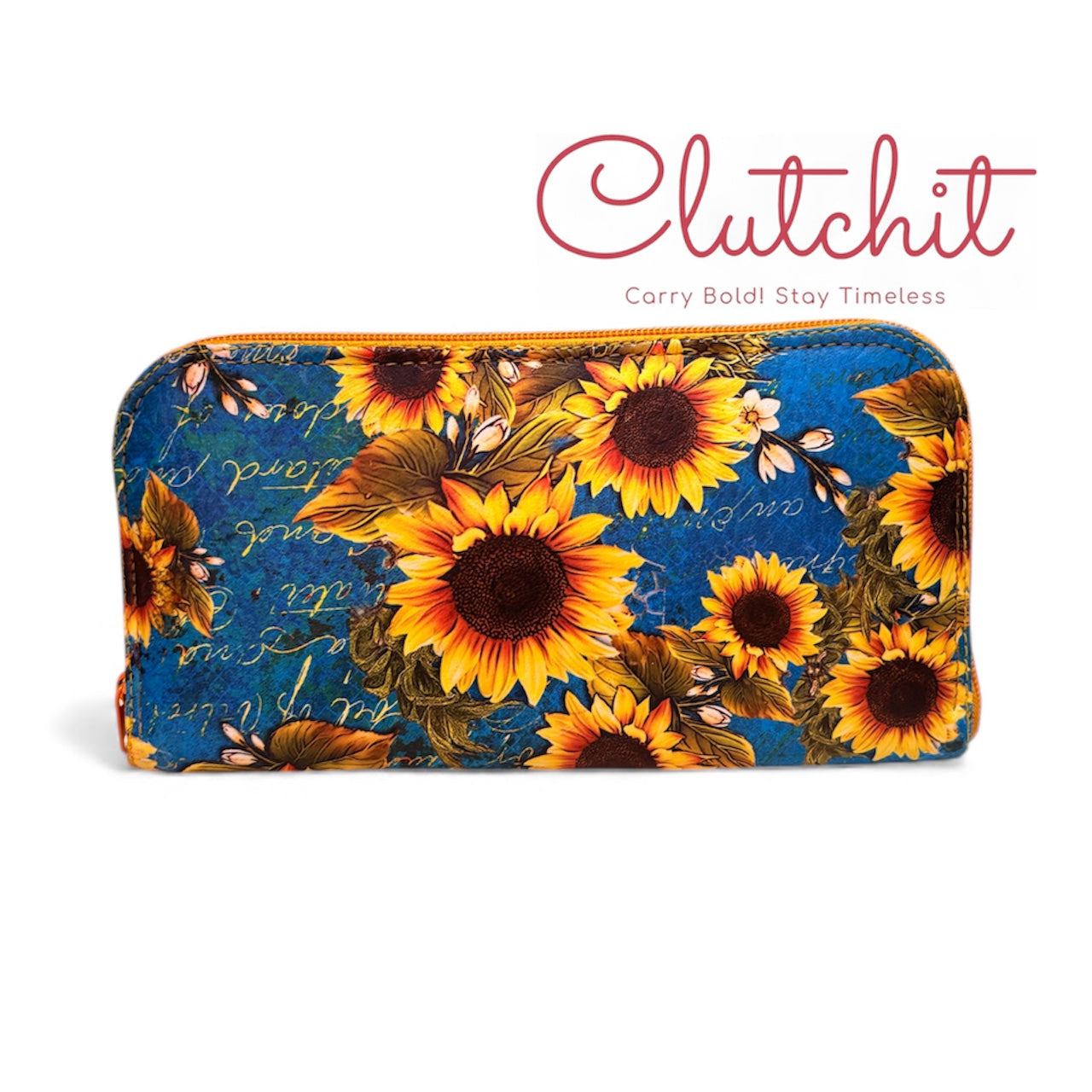 Sunflower zip around wallet