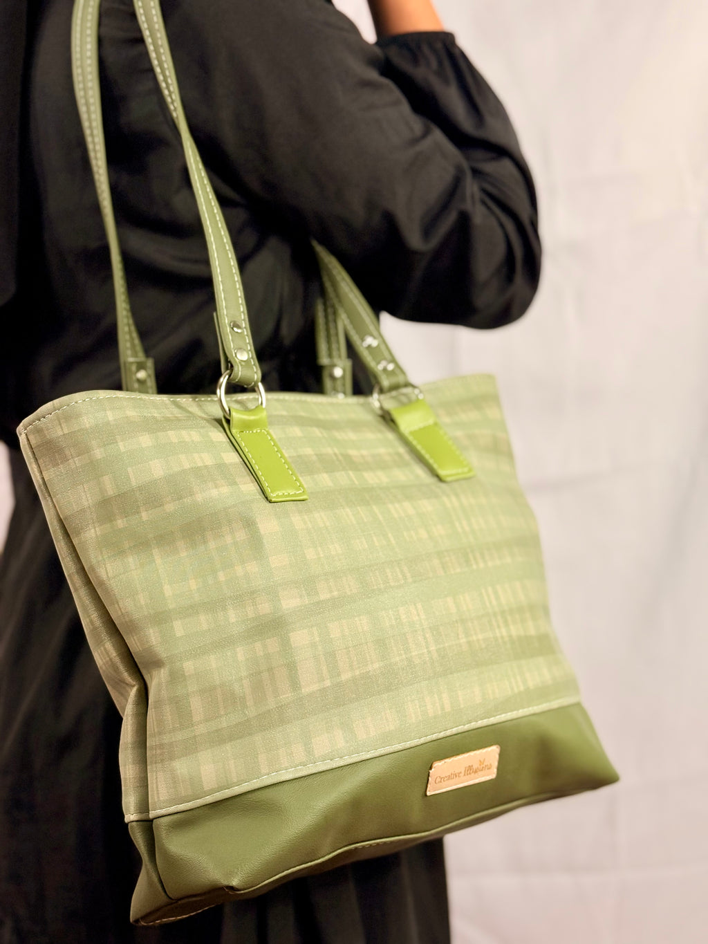 Green Shimmer Tote -       Available for Custom Order in any Colour