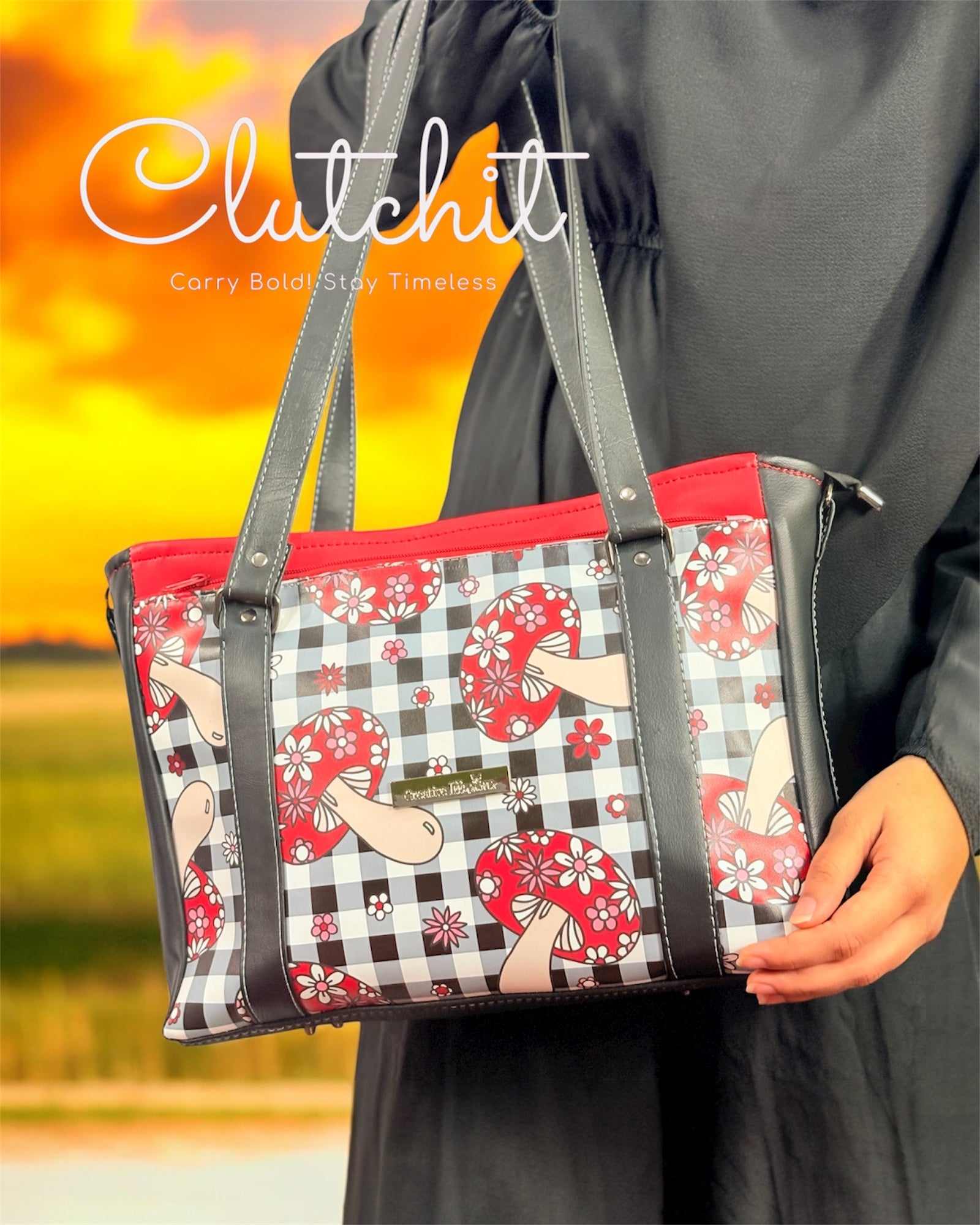 Clutch It-Mushroom Dreams.   Custom Order