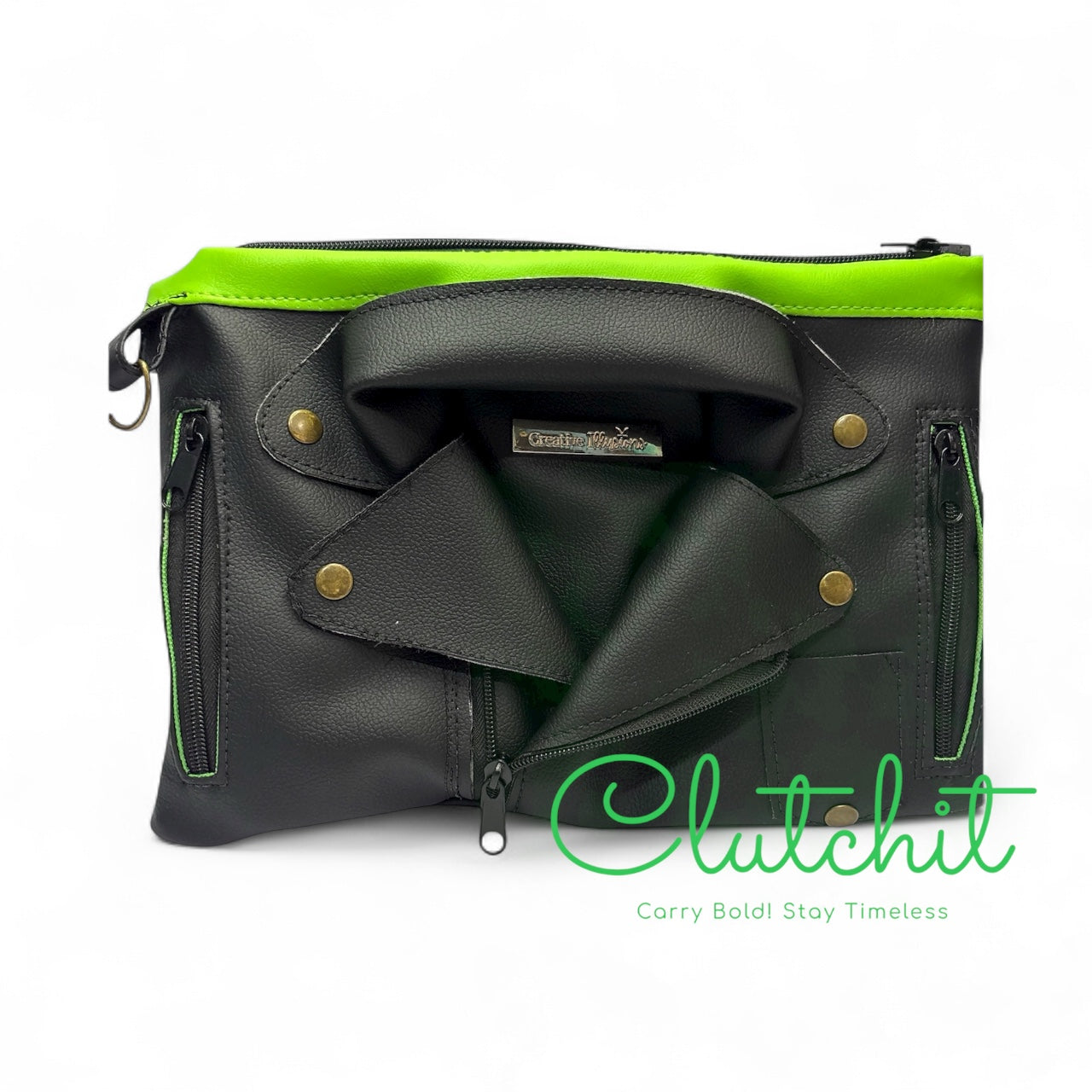 Clutch It -Pink Biker Jacket Clutch  Custom Order Available!